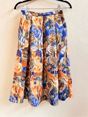 Frock Shop pleated skirt in tiger print